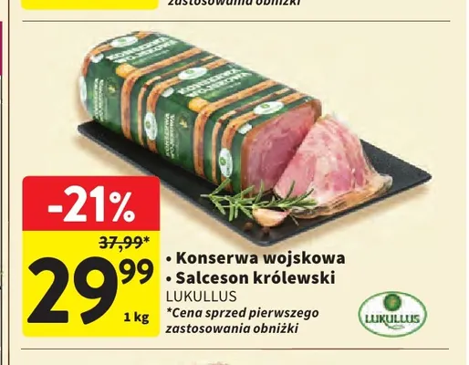 Salceson królewski Lukullus promocja w Intermarche