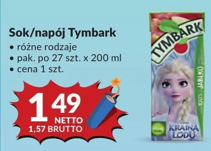 Sok/napój Tymbark promocja w Makro