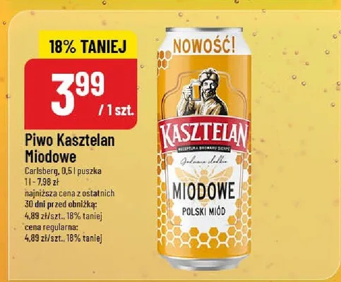 Piwo Miodowe Carlsberg promocja w POLOmarket