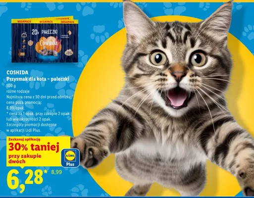 Przysmak dla kota - pałeczki promocja w Lidl