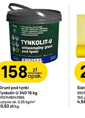 Grunt pod tynki Tynkolit-U 340 KREISEL 15kg promocja w Castorama