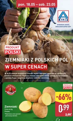 Ziemniaki polskie Aldi promocja w Aldi