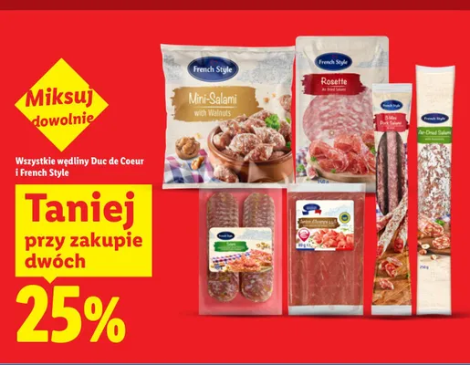 Salami suszone z orzechami laskowymi French Style promocja w Lidl