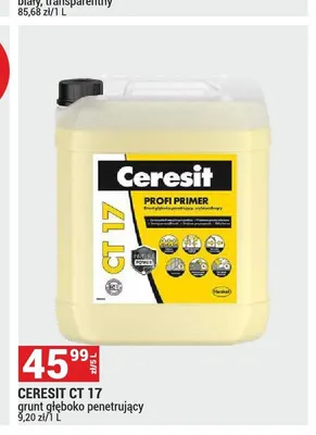 Ceresit CT 17 grunt głęboko penetrujący promocja w Merkury Market
