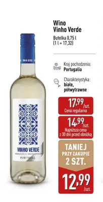 Wino Vinho Verde promocja w Aldi