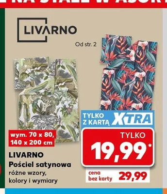 Pościel satynowa Livarno promocja w Kaufland
