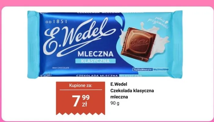 Czekolada klasyczna mleczna promocja w Biedronka