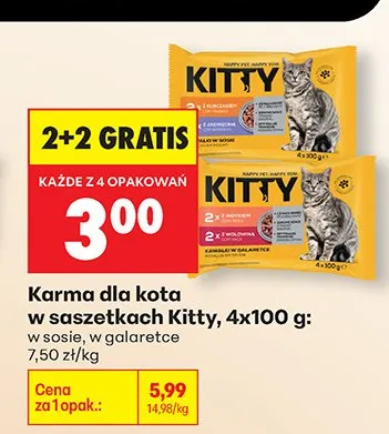 Karma dla kota w saszetkach w sosie, w galaretce promocja w Biedronka