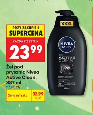 Żel pod prysznic Nivea Men Active Clean promocja w Biedronka