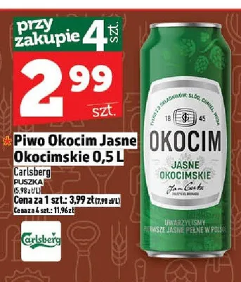 Piwo Okocim Jasne Okocimskie promocja w TOPAZ