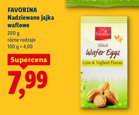 Nadziewane jajka waflowe różne rodzaje promocja w Lidl