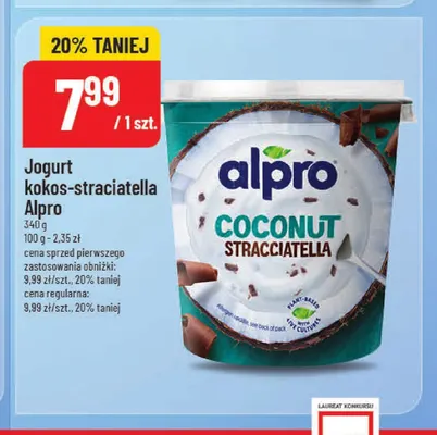 Jogurt kokos-straciatella Alpro promocja w POLOmarket