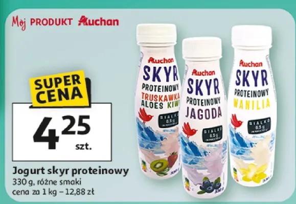 Jogurt skyr proteinowy promocja w Auchan