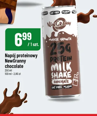 Napój proteinowy NewGranny chocolate promocja w POLOmarket