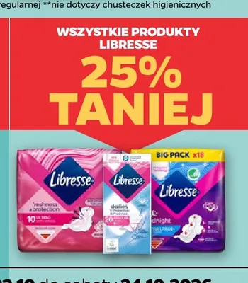 Produkty Libresse promocja w Netto