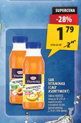 Sok Vitaminka Metabolizm Hortex promocja w Arhelan