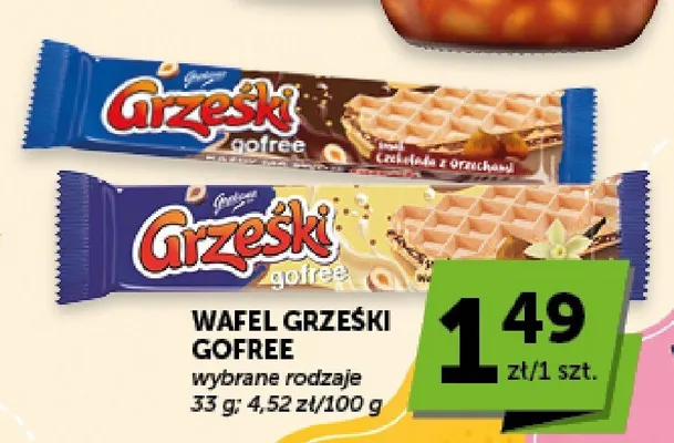Wafel Grześki Gofree Czekolada z Orzechami promocja w Groszek