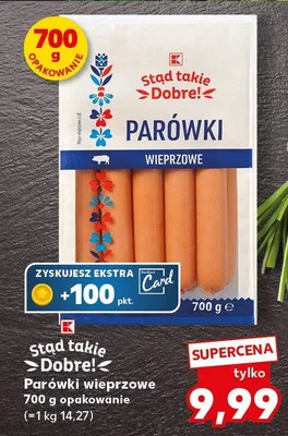Parówki wieprzowe promocja w Kaufland