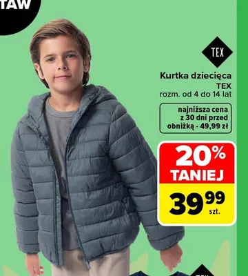 Kurtka dziecięca TEX promocja w Carrefour