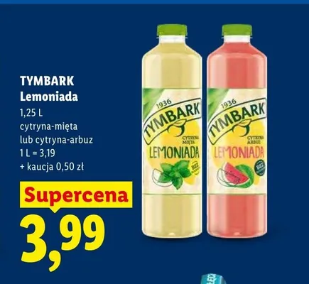 Lemoniada TYMBARK cytryna-mięta promocja w Lidl