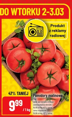 Pomidory malinowe promocja w POLOmarket