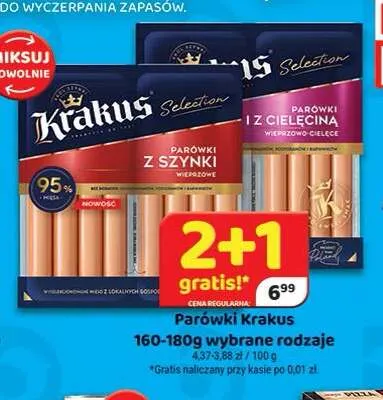 Parówki z cielęciną Krakus promocja w Delfin