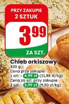 Chleb orkiszowy promocja w Dino