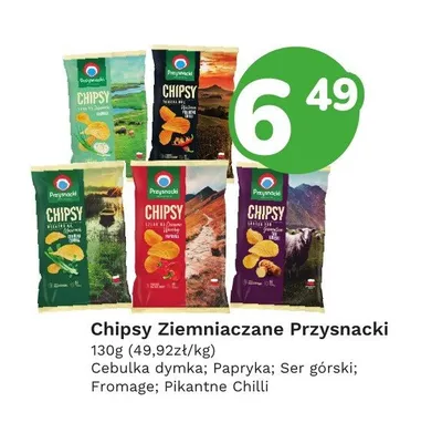 Chipsy ziemniaczane Przysnacki o smaku cebulki dymki promocja w Limonka