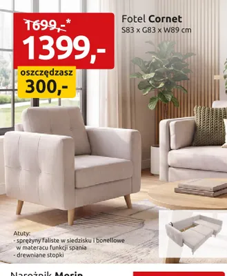 Fotel Cornet promocja w Black Red White
