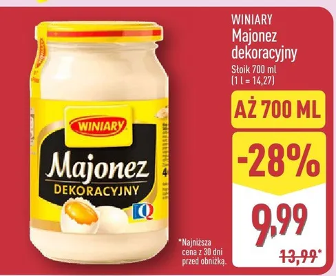 Majonez dekoracyjny promocja w Aldi