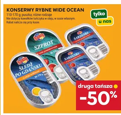 Konserwy rybne Wide Ocean promocja w Stokrotka