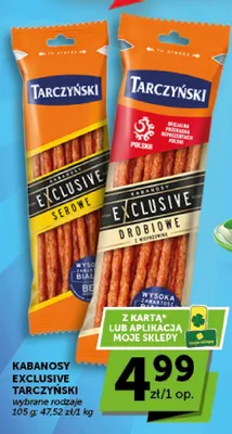 Kabanosy Exclusive drobiowe Tarczyński promocja w Groszek