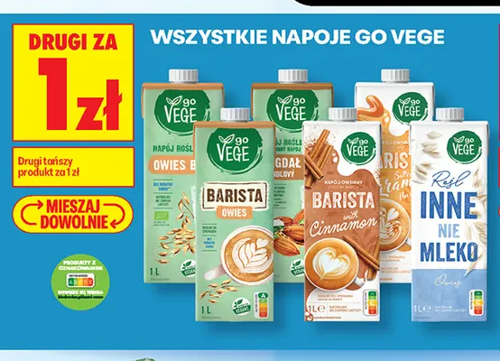 Napój owsiany Salted Caramel Go Vege promocja w Biedronka