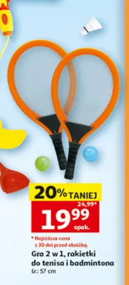 Gra 2 w 1 rakietki do tenisa i badmintona promocja w Auchan