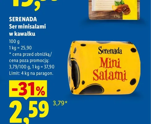 Ser minisalami w kawałku Serenada promocja w Lidl