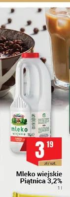 Mleko wiejskie Piątnica 3,2% promocja w Premium Nasz Sklep