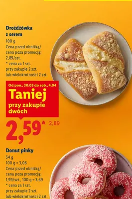 Drożdżówka z serem promocja w Lidl