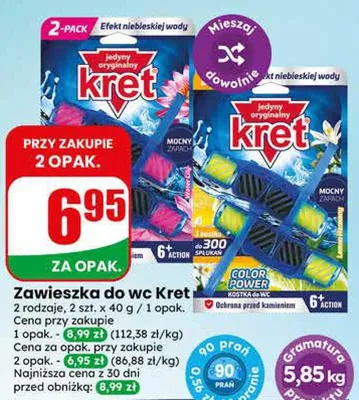 Zawieszka do WC Kret Color Power promocja w Dino