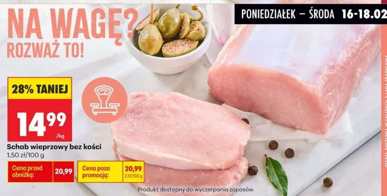 Schab wieprzowy bez kości promocja w Biedronka