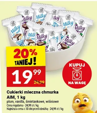 Cukierki mleczna chmurka AiM promocja w Twój Market