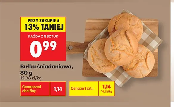 Bułka śniadaniowa promocja w Biedronka