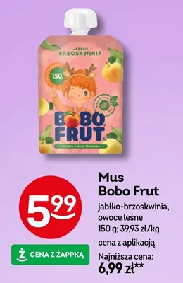 Mus jabłko-brzoskwinia promocja w Żabka