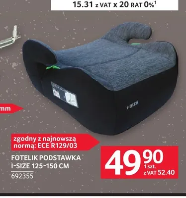 Fotelik podstawka i-Size 125-150 cm promocja w Selgros