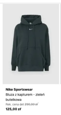 Bluza z kapturem Nike Sportswear zieleń butelkowa promocja w Lounge by Zalando