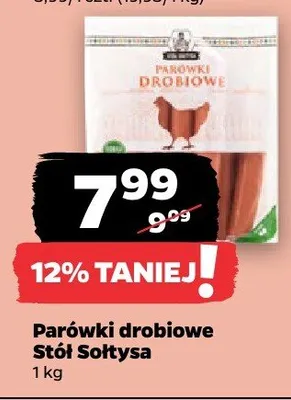 Parówki drobiowe stół softysa promocja w Netto