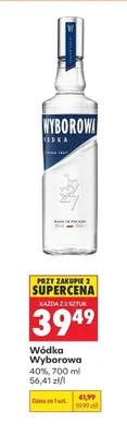 Wódka Wyborowa 40% promocja w Biedronka