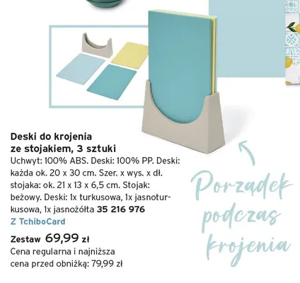 Deski do krojenia ze stojakiem 3-pak promocja w Tchibo