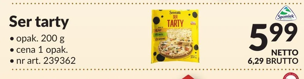 Ser tarty Spomlek promocja w Makro