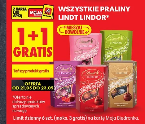 Praliny Lindt Lindor Pistachio promocja w Biedronka