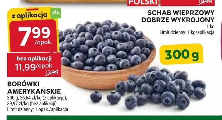 Borówki amerykańskie promocja w Stokrotka